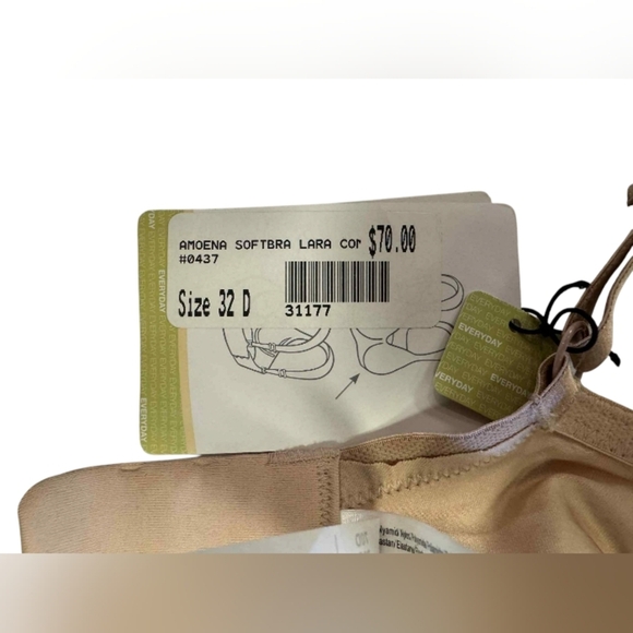 Amoena NWT Softbra Lara Comfort 3D Nude Bra Size 32D - Picture 5 of 6